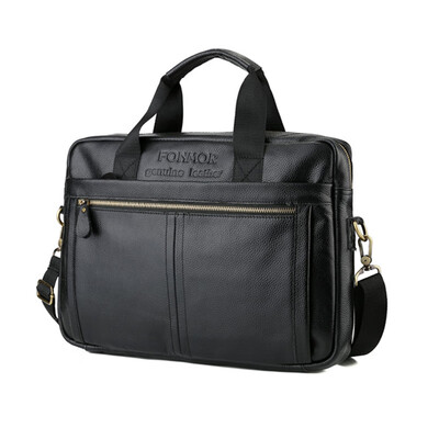 

Men Briefcase Travel Shoulder Bags Genuine Leather Messenger Handbag