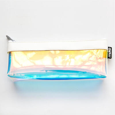 

Mohamm Zipper Transparent Candy Laser Pencil Bag Pencil Pouch School Supplies Stationery