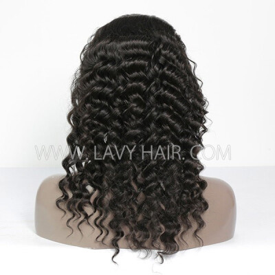 

130 Density 360 Lace Frontal Wig Deep Wave 100 Human hair