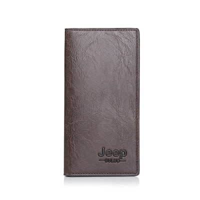 

JEEP BULUO Wallet Men Leather Men Wallets Business Brand Card holder Coin Purse Mens Long Wallet Clutch carteira masculina 8068