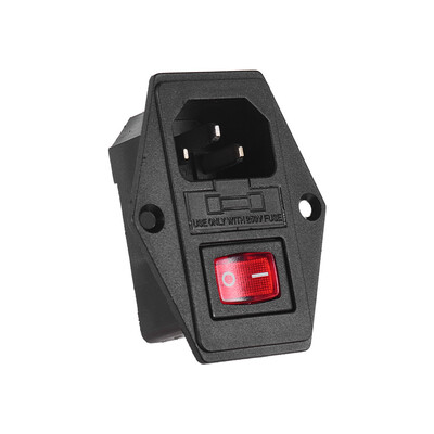 

Creality 3D Inlet Module Plug Fuse Switch Male Power Socket 10A 250V 3Pin for CR-10 Series Ender-3 3D Printer 1pcs