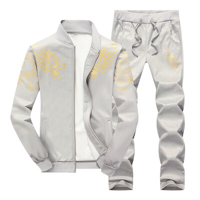 

Mens New 2 Pieces Casual Suit Fashion Unisex Zipper JacketLeisure Pants Sport Suit for Men And Women M-4XL 223