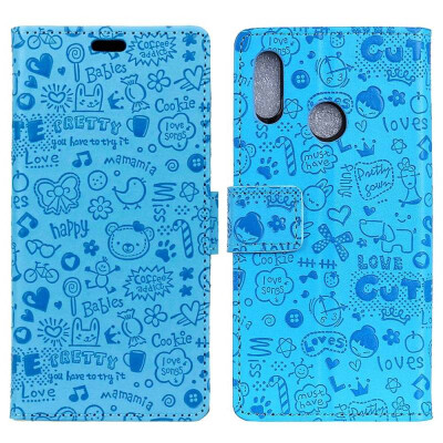 

MOONCASE HTC U12 Life Little Witch Leather Case - Blue