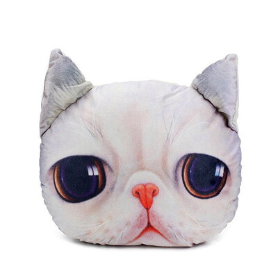 

Cute Plush 3D Animals Head Shape Throw Pillow Meow Star Soft Chair Sofa Bed Cushion Home Office Cafe Decoration 4840 scottish fo
