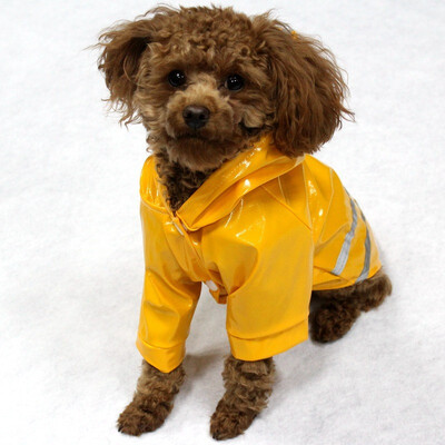 

Summer Outdoor Puppy Pet Rain Coat S-XL Waterproof Jackets hooded raincoat PU reflective pet Raincoat for Dogs Cats Apparel Clothe