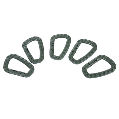 

5pcs Outdoor Camping Travel Hiking Plastic Carabiner D-ring Snap Lock Key Chain Clip Hook