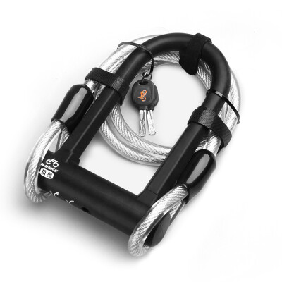 

Anti Theft Bike Lock Heavy Duty Anti-shear Steel Bicycle Lock Combination with U Lock Shackle Flex Cable Lock&Mounting Bracket