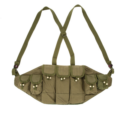 

Outdoor Canvas Vest Ammo Chest Rig Magazine Carrier Combat Vest Army Hunting Pouches Platform