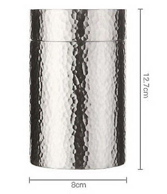 

Pitting Tin Double Lid Tea Canister Caddy Can Kitchen Small Storage Container 80x80x127 mm