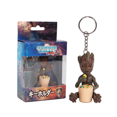 

Guardians of the Galaxy Vol 2 Lovely Tree Man Groot Key Ring Cute Baby Grunt Key Chain Action Figure Pendant Groot Ornament