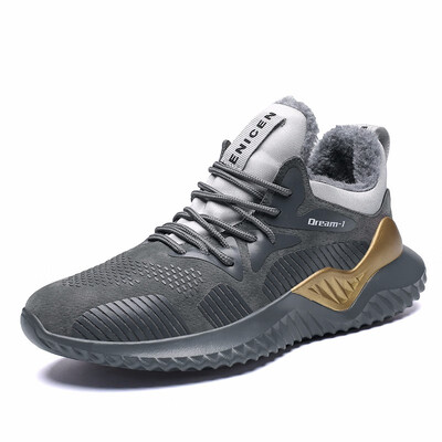 

Men Shoes Student Winter With Plush Warm Ankle Boots Fashion Wear-resisting Rubber Sole Casual Boots Big Size 39-46 Male Sneakers