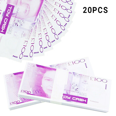 

Realistic Fake Play Money Photography Pounds Euro Notes Training Collect Learning Banknote Double-Sided Printing Atmosphere Props