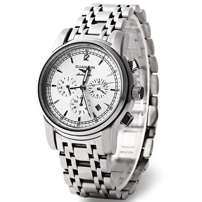 

GUANQIN GJ16003 Water Resistance Male Japan Fashionable Automatic Mechanical Watch Stainless Steel Strap Working Sub-dials