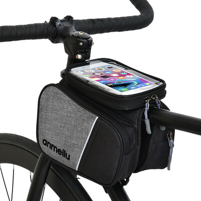 

Magic iron bicycle bag front beam bag mountain bike bag touch screen mobile phone bag tube bag waterproof saddle bag riding equipment accessories