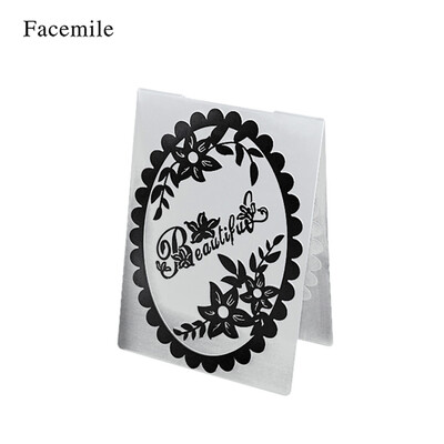 

1PCS Plastic Decorative Frame Embossing Folder Template Textured Impressions Scrapbooking Card Craft Making Cake Decoration Style
