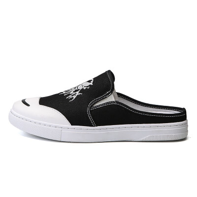 

Summer no lazy shoes mens canvas shoes with seven points shorts no heel mens shoes slippers summer shoes