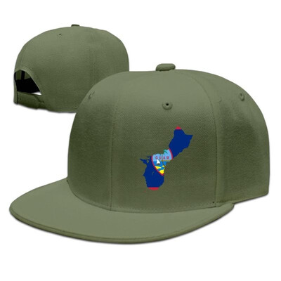 

WellShopping Map Of Guam Flag Design Solid Flat Bill Hip Hop Snapback Baseball Cap Unisex sunbonnet Hat