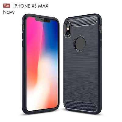 

Soft Case For IPhone Xs Max Case Carbon Fiber TPU Phone Cases For IPhone XR Xs Cover Anti-Konck