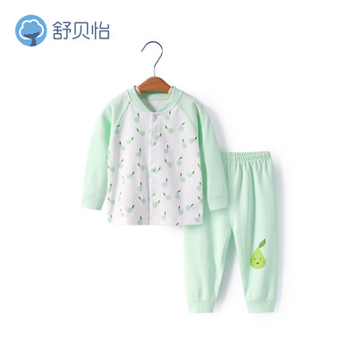 

Shu Beiyi baby underwear set cotton spring new men&women baby clothes off childrens autumn clothes long pants D29011 green 80cm