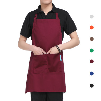 

Esonmus Adults Polyester Kitchen BBQ Restaurant Apron with Adjustable Neck Belt 2 Pockets for Cooking Baking Gardening for Men Wom