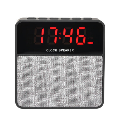 

Portable Wireless Bluetooth Speaker Alarm Speaker Multifunction Loudspeaker LCD Display Alarm Clock TF Card Line-in FM Radio