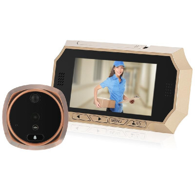 

43" LCD Digital Peephole Viewer 160° PIR Door Eye Doorbell Camera IR Night Vision Photo TakingVideo Recording for Home Securit