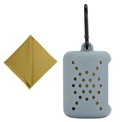 

Portable Fast Drying Microfiber Face Sports Cool Towel with Silicone Case Suitable for Outdoor Travelling Swimming Mountaineering