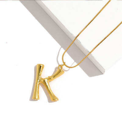 

NeillieN Letter necklace European&American exaggerated fashion necklace 26 capital English letter necklace Pendant torque