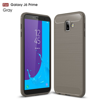 

Goowiiz Phone Case For Samsung Galaxy J4 PlusJ6 PrimeJ6 Plus 2018J2 Core Fashion Slim Carbon Fiber Silicone Prevent falling
