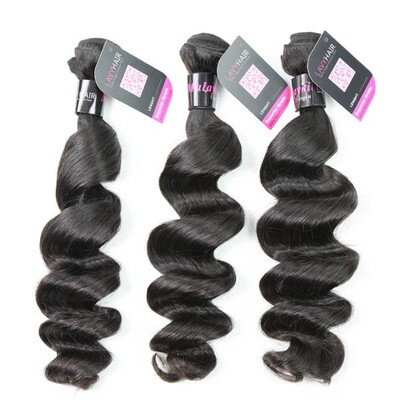

Superior Grade mix 3 or 4 bundles Malaysian Loose Wave Virgin Human Hair Extensions