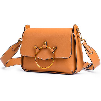 

Rmrebecca 2018 new leather bag retro wide shoulder strap saddle bag fashion single shoulder skew spanning bag