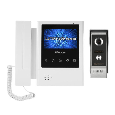 

KKmoon 43 Inch LCD Monitor Wired Video Intercom Doorbell Kits Support Night Vision Camera Two-way Audio Rainproof for Video Door