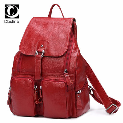 

Real Cowhide Genuine Leather Backpack for Women 2018 High Quality Back Pack Desinger School Bag for Girls Vintage Bagpack Female