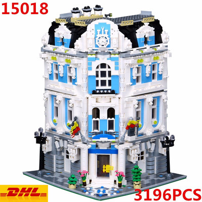 

Lepin 15018 MOC City Series The Sunshine Hotel Set Building Blocks Bricks Educational DIY Toys