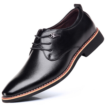 

Ishmaiah Mens England Wearable Breathable Business Casual Leather Shoes Men 2120 Black 41