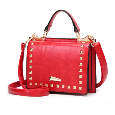 

Fashion Women Crossbody Bag with Rivets Casual PU Leather Ladies Handbags Shoulder Bag for Daily