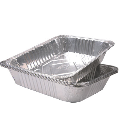 

Barbecue family aluminum foil tray rectangular tin foil tray disposable barbecue tray tin tray lunch box baking thick aluminum foil box 328266cm 8 packs