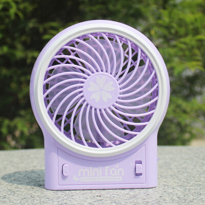 

AOYI new usb charging fan Creative office mini fan Three-speed LED light mute electric small fan
