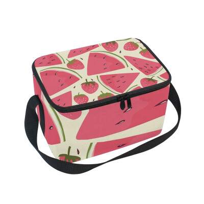 

ALAZA Watermelon Slices Lunch Box Insulated Lunch Bag Large Cooler Tote Bagfor Kids Men Women