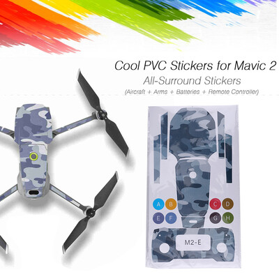

1 Set M2-D Waterproof PVC Stickers Skin Protective Cover for DJI Mavic 2 Pro Zoom Drone Body Arm&Remote Controller