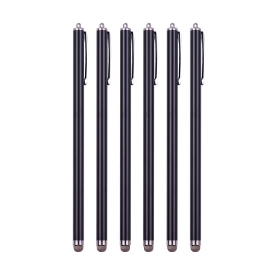 

135cm 53in Universal Capacitive Stylus Pens for TouchScreens Cellphone Tablet with Fiber Tips Bundle of 6pcs 6Silver