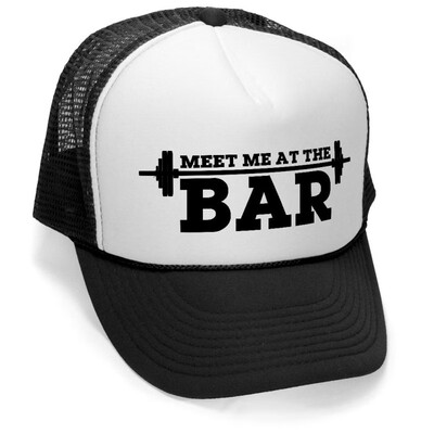 

Megashirtz - Meet Me At The Bar - Retro Vintage Style Trucker Hat Cap