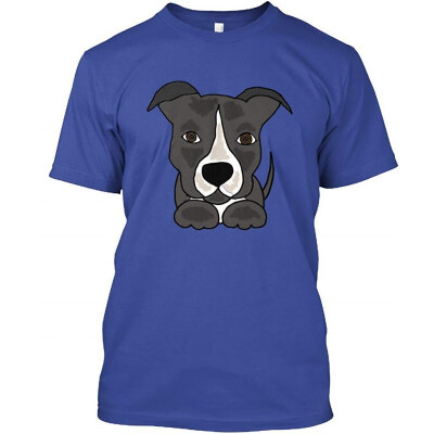 

Funny Grey Pitbull Dog Art Tshirt - Hanes Tagless Tee