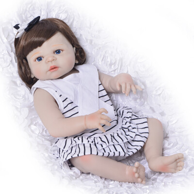 

Newborn Doll 23 57 cm Realistic Reborn Girl Doll Full Silicone Body Baby Doll For Kid Holiday Gift Birthday Present Bath Toy