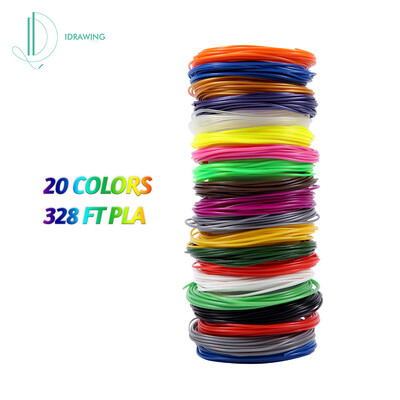 

IDRAWING High-Precision 175mm PLA Filament Eco-friendly Material 3D Pen Filament Refills 20 Colors Total 328FT