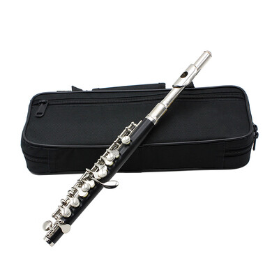 

Piccolo Ottavino Half-size Flute Cupronickel Silver Plated C Key Tone with Polish Cloth Cleaning Stick Padded Box Case Screwdriv