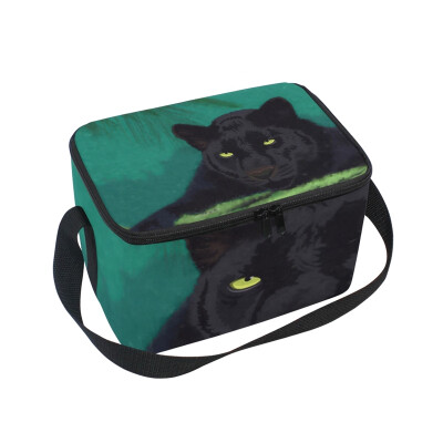 

ALAZA Lunch Box Cool Night Animal Insulated Lunch Bag Large Cooler Tote Bagfor Men Women