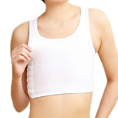 

SLIMBELLE Mesh Chest Binder Short Corset Sport Bra for Tomboy Lesbian