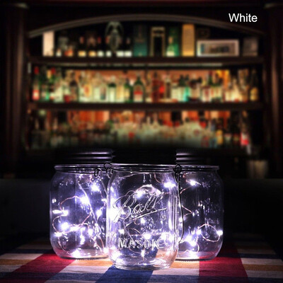 

UpperX 2M 20LED Fairy Light Solar Mason Jar Lid Lights Color Changing Garden Decor Have a bottle