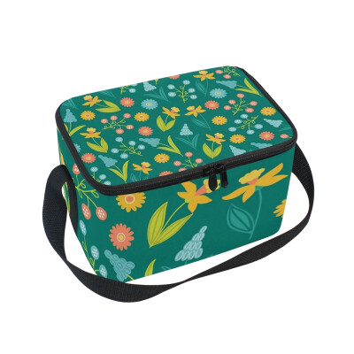 

ALAZA Insulated Lunch Box Jungle World Lunch Bag for Men Women Portable Tote Bag Cooler Bag